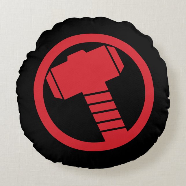 Mighty Thor Logo Round Pillow (Front)