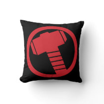 Mighty Thor Logo Throw Pillow