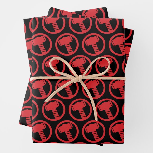 Mighty Thor Logo Wrapping Paper Sheets (In situ)