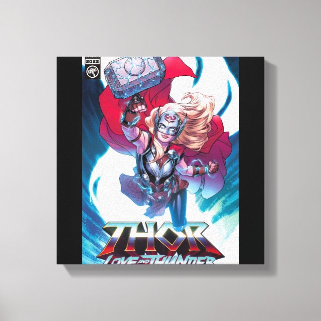 Mighty Thor Mjölnir Comic Cover Homage Canvas Print (Front)
