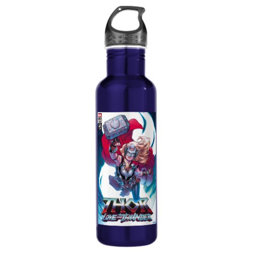 Mighty Thor Mjlnir Comic Cover Homage Stainless Steel Water Bottle