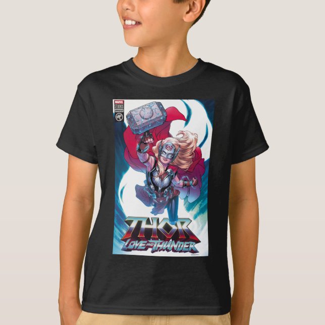 Mighty Thor Mjölnir Comic Cover Homage T-Shirt (Front)
