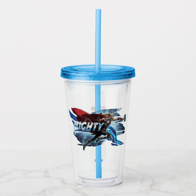 Mighty Thor Mjölnir Rush Graphic Acrylic Tumbler (Front)