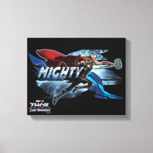Mighty Thor Mjölnir Rush Graphic Canvas Print