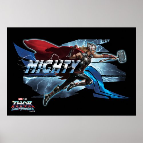 Mighty Thor Mjlnir Rush Graphic Poster
