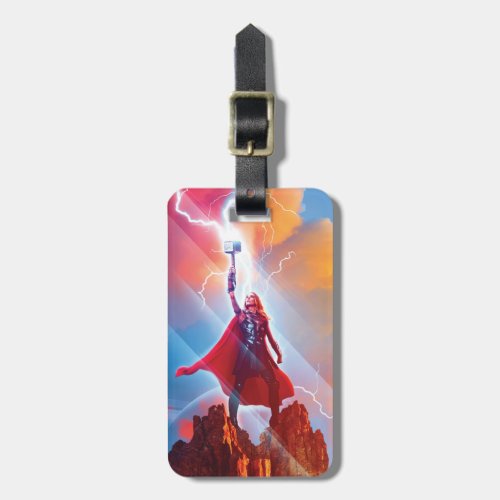 Mighty Thor on Mountain Top With Mjlnir Luggage Tag