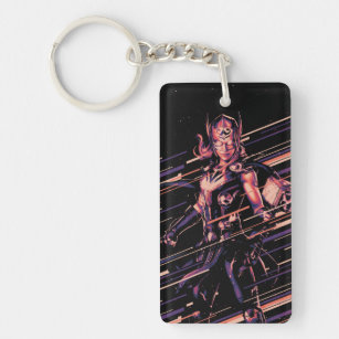 Mighty Thor Stylized Striped Character Graphic Keychain