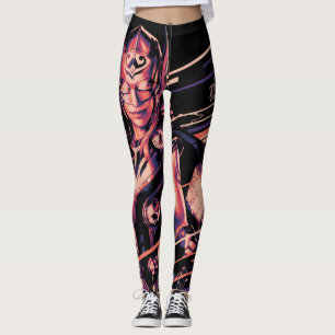 Mighty Thor Stylized Striped Character Graphic Leggings