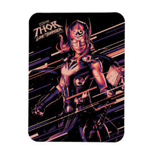 Mighty Thor Stylized Striped Character Graphic Magnet