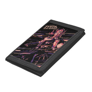Mighty Thor Stylized Striped Character Graphic Trifold Wallet