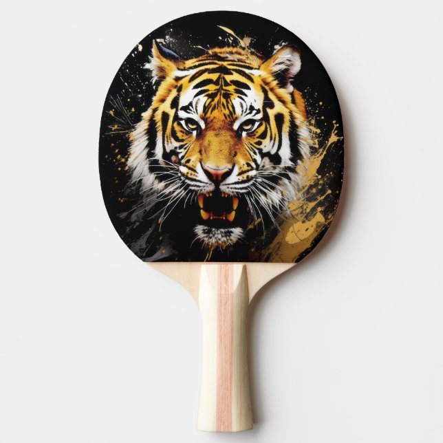 Mighty Tiger Cat Ping Pong Paddle (Front)