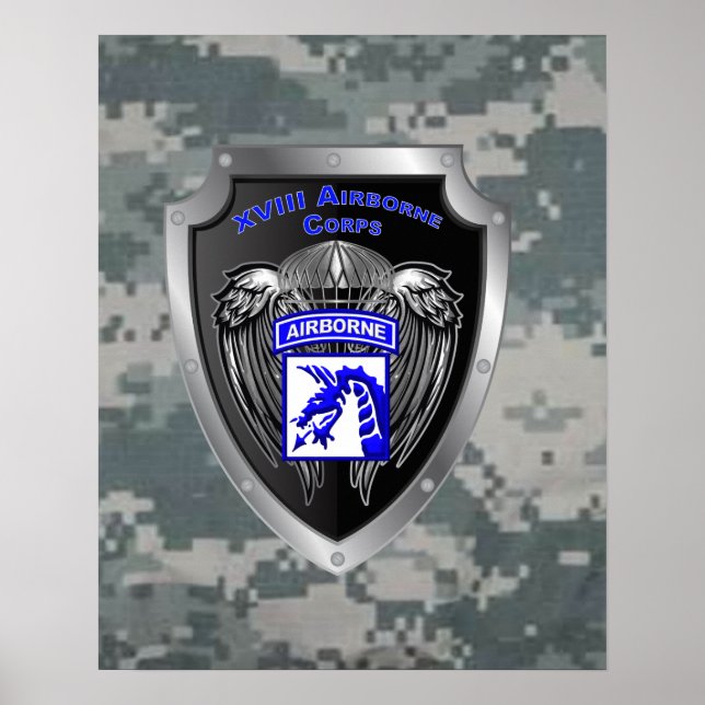 Mighty XVIII Airborne Corps Poster (Front)