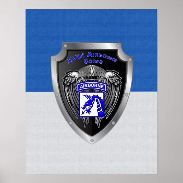 Mighty XVIII Airborne Corps Poster (Front)