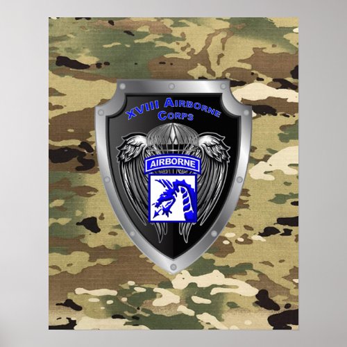 Mighty XVIII Airborne Corps Poster