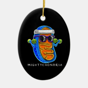 Mightychondria Cellular Biology Science Teacher Ceramic Ornament