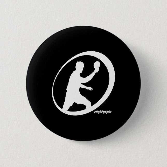 MightySpin  Ping Pong Tee  Table Tennis  Comfy Button (Front)
