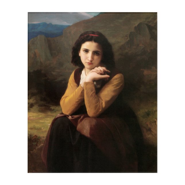 Mignon Innocence of Adolescent Girl, Bouguereau  Acrylic Print (Front)