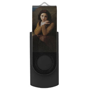 Mignon Innocence of Adolescent Girl, Bouguereau Flash Drive