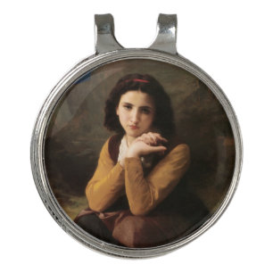 Mignon Innocence of Adolescent Girl, Bouguereau Golf Hat Clip