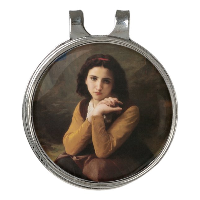 Mignon Innocence of Adolescent Girl, Bouguereau  Golf Hat Clip (Front)