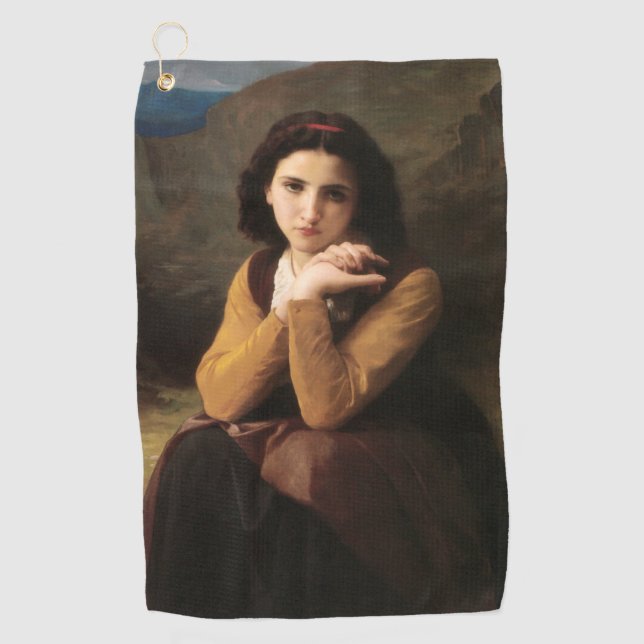 Mignon Innocence of Adolescent Girl, Bouguereau  Golf Towel (Front)