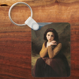 Mignon Innocence of Adolescent Girl, Bouguereau Keychain