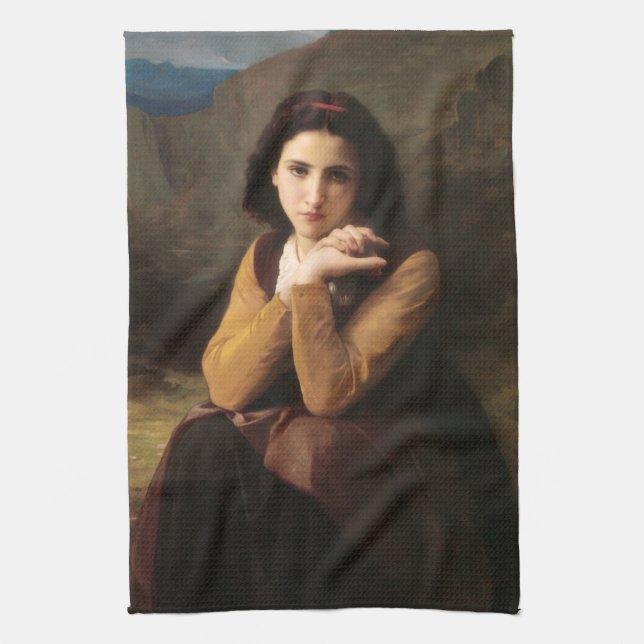Mignon Innocence of Adolescent Girl, Bouguereau  Kitchen Towel (Vertical)