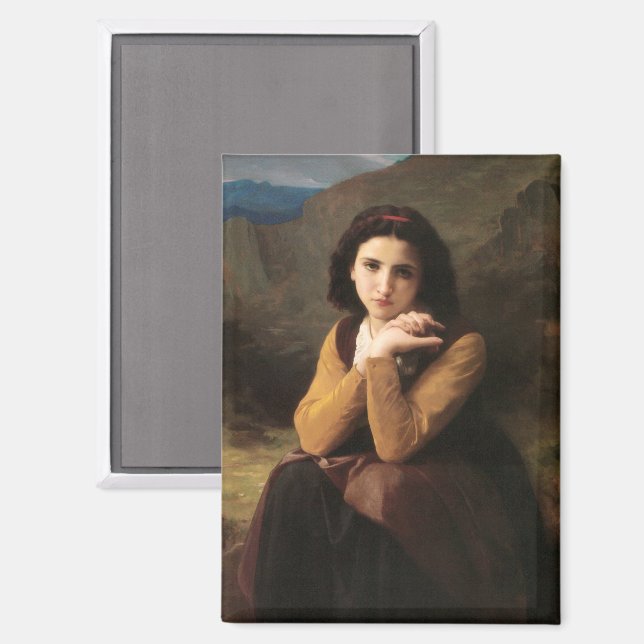 Mignon Innocence of Adolescent Girl, Bouguereau  Magnet (Front/Back)