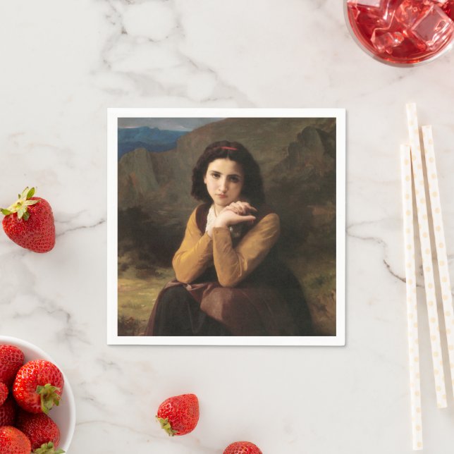 Mignon Innocence of Adolescent Girl, Bouguereau  Napkins (Insitu)