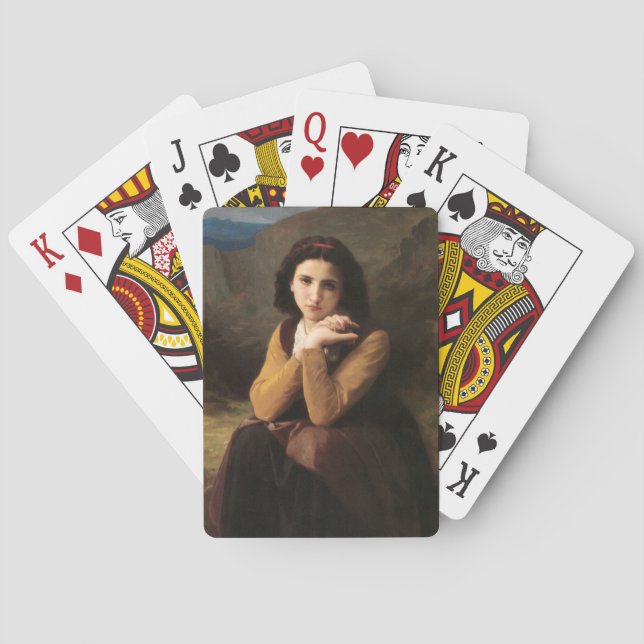 Mignon Innocence of Adolescent Girl, Bouguereau  Poker Cards (Back)