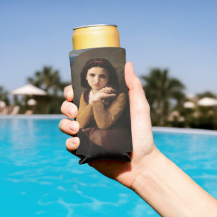 Mignon Innocence of Adolescent Girl, Bouguereau  Seltzer Can Cooler