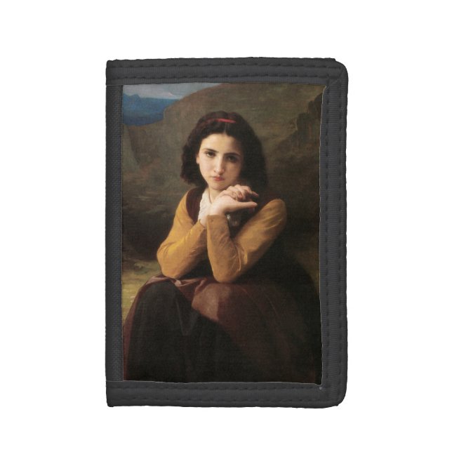 Mignon Innocence of Adolescent Girl, Bouguereau  Trifold Wallet (Front Vertical)