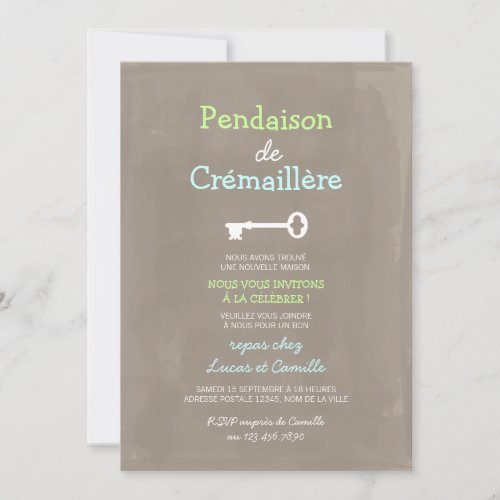 Mignon Pendaison de Crmaillre Invitation