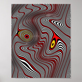 Migraine Aura Op Art Poster