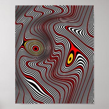 Migraine Aura Op Art Poster by HeadBees at Zazzle