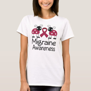 Migraine Awareness Burgundy Ribbon T-Shirt