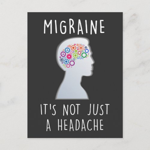 Migraine Awareness Headache sufferer Pain Postcard