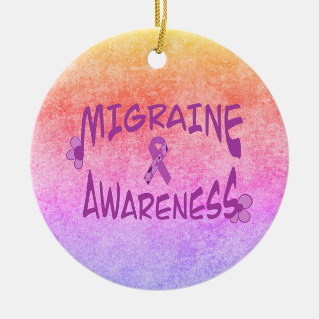 Migraine Awareness Ornament  (Front)
