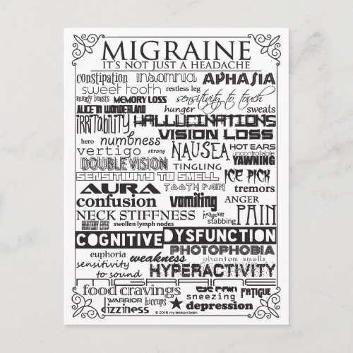 Migraine Awareness Postcard