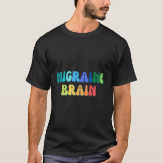 Migraine Brain Headache Awareness Rainbow Colored T-Shirt