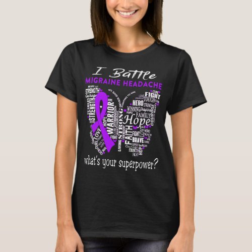 Migraine Headache Awareness Month Ribbon Gifts T_Shirt