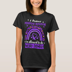 Migraine Headache Awareness Ribbon Support Gifts T-Shirt