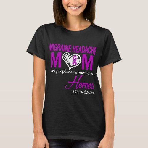 Migraine Headache Mom I Raised Mine T_Shirt