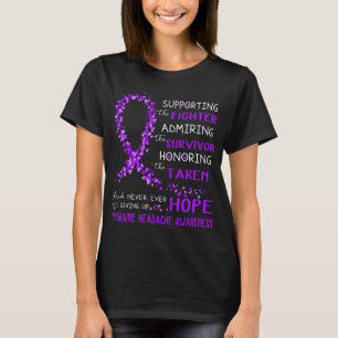 Migraine Headache Warrior Supporting Fighter T-Shirt