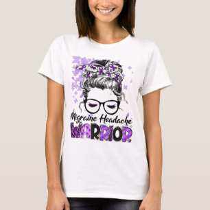 Migraine Headache Warrior Women Girl Survivor T-Shirt