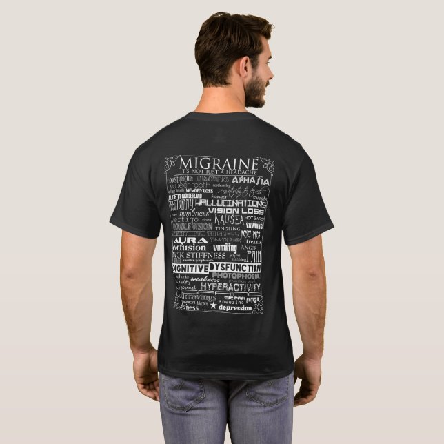 Migraine Tee Dark Color (Back Full)