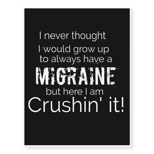 Migraine Temporary Tattoo (Front)