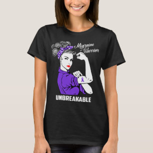 Migraine Warrior Unbreakable - Migraine Awareness T-Shirt