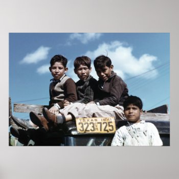 Migrant Laborers Sons  1941 Poster by Photoblog at Zazzle