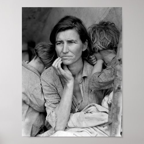 Migrant Mother _ Florence Thompson And Children _  Poster